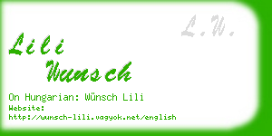 lili wunsch business card